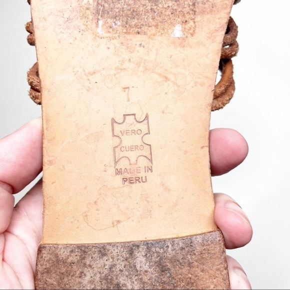 A Detacher Martha Sandal Woven Leather Brown Size 7 - Picture 5 of 8